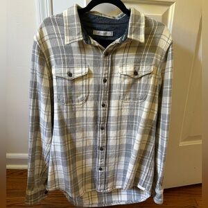 COPY - Outerknown Blanket Shirt - White/Grey - Medium